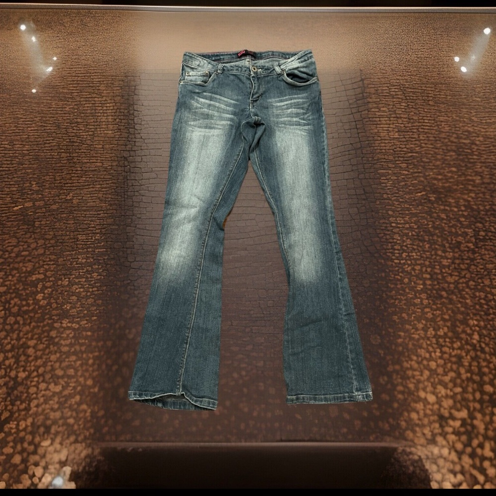 Levi’s Distressed Skinny Flare Denim Low Rise Jeans 16R Cotton Adjustable Waist